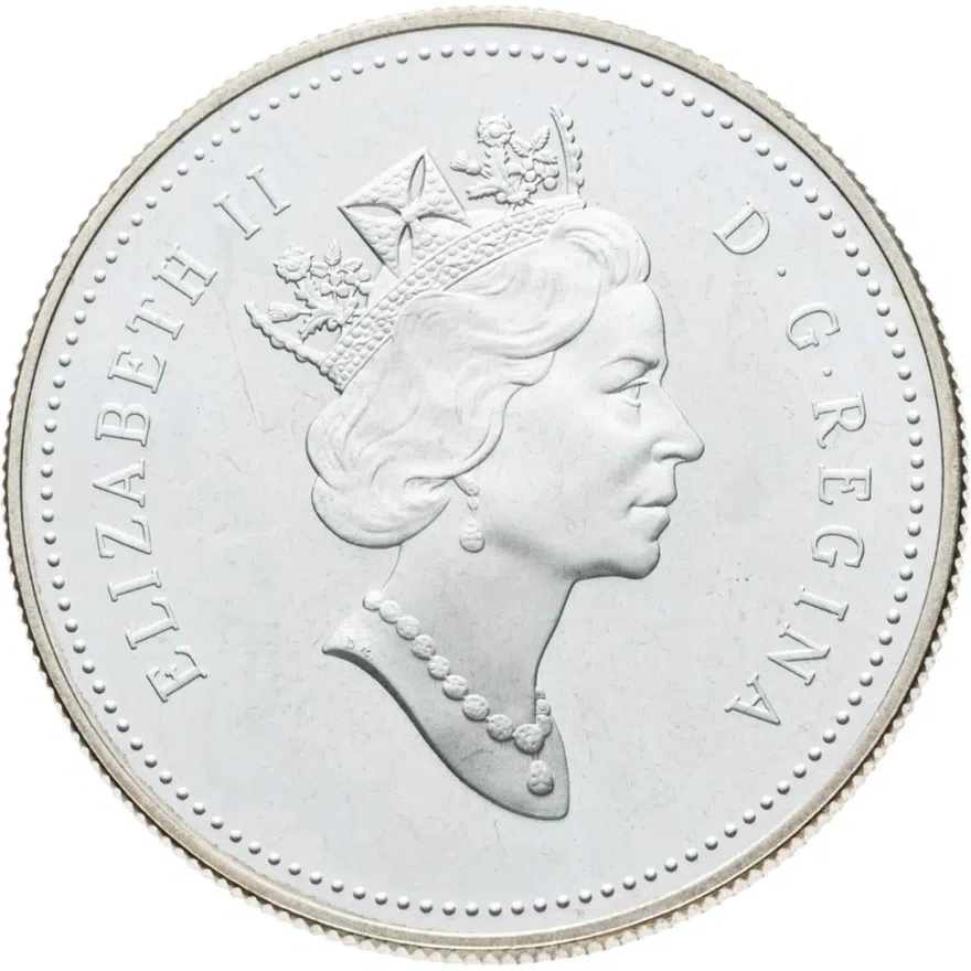 Канада 1 доллар (dollar) 1991  175 лет пароходу "Фронтенак", реверс