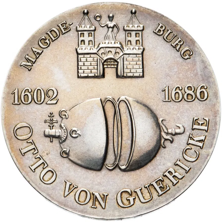 Германия (ГДР) 10 марок (mark) 1977 года "375 лет со дня рождения Отто фон Герике"