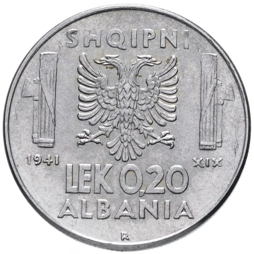 Албания 0,2 лека (lek) 1941, реверс