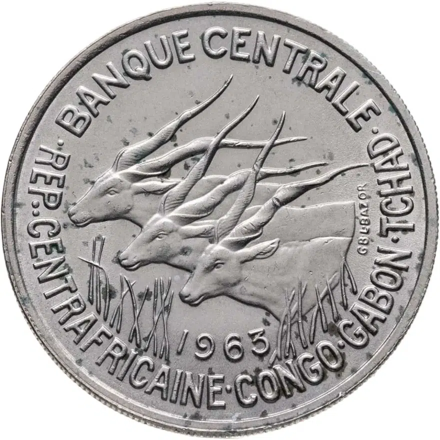 Экваториальная Африка 50 франков (francs) 1963, реверс
