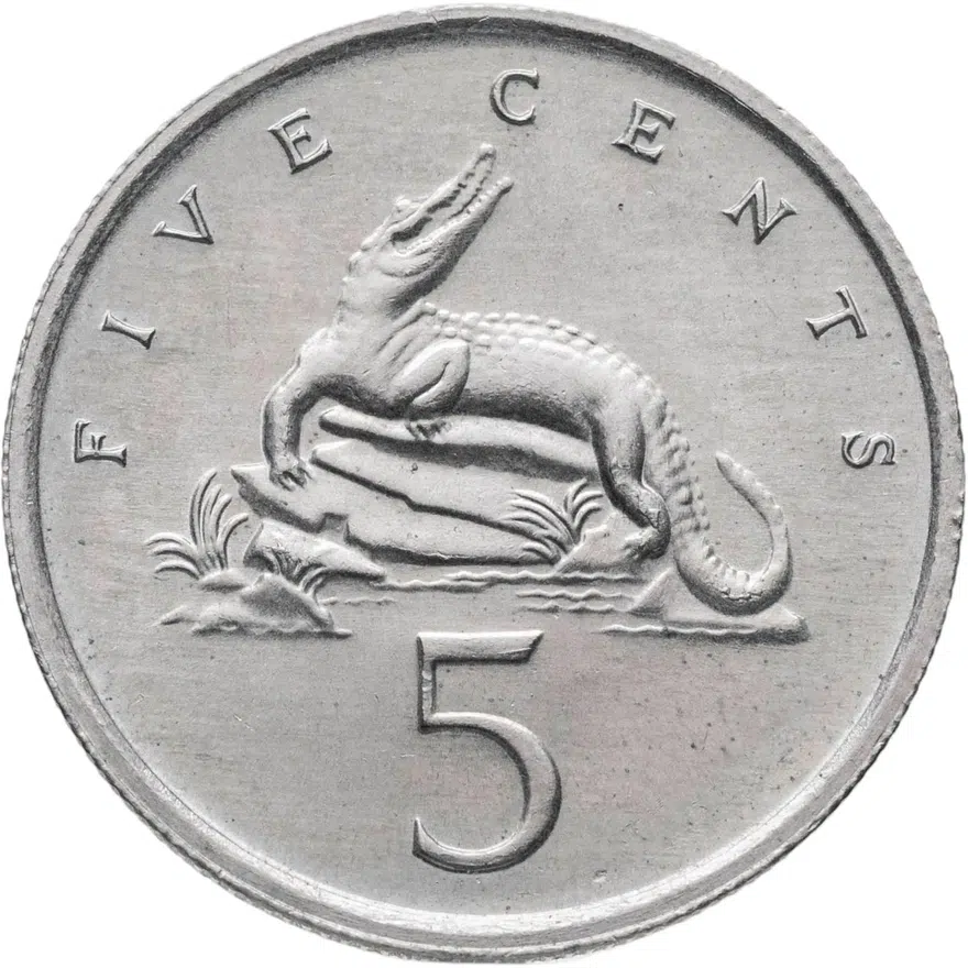 Ямайка 5 центов (cents) 1988, аверс