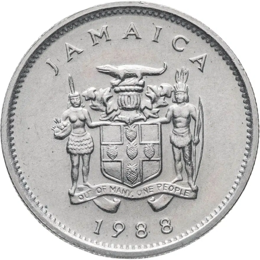 Ямайка 5 центов (cents) 1988, реверс