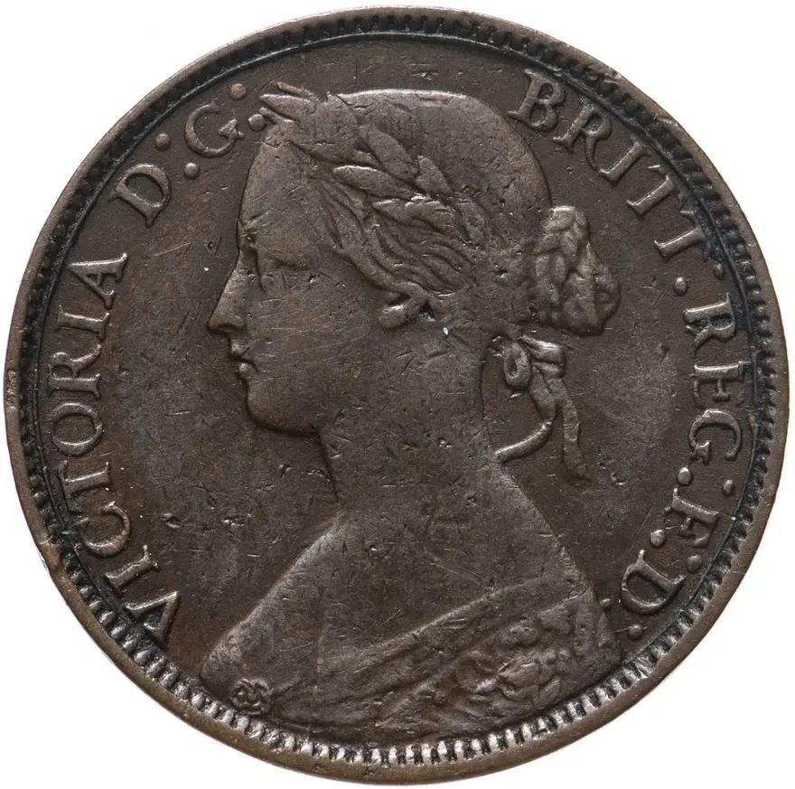 Великобритания 1 фартинг (farthing) 1860, реверс