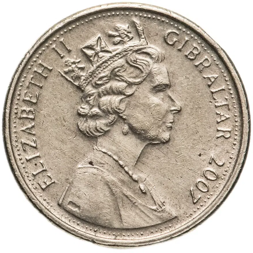 Гибралтар 1 фунт (pound) 2007, реверс