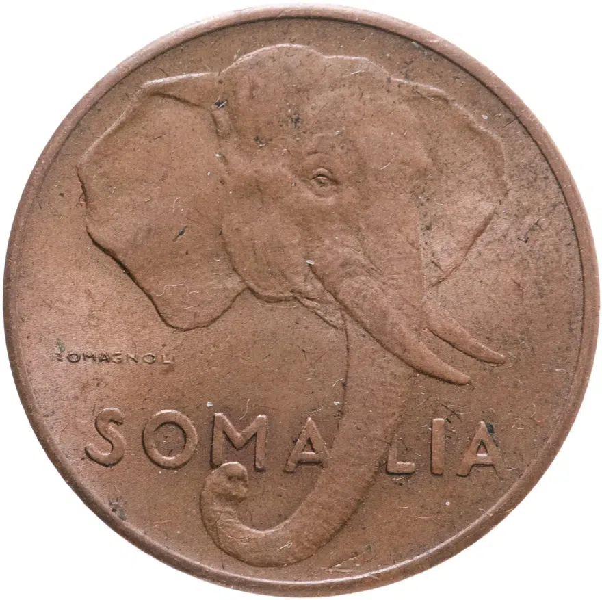 Сомали 5 чентезимо (centesimi) 1950, реверс