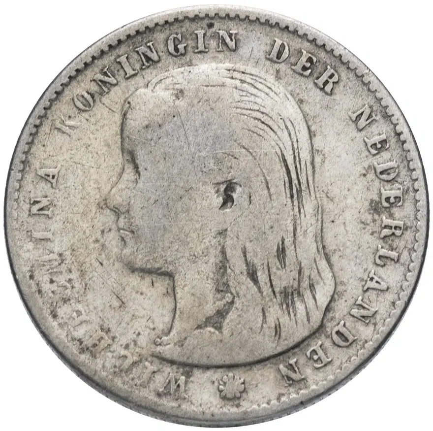 Нидерланды 25 центов (cents) 1897, реверс