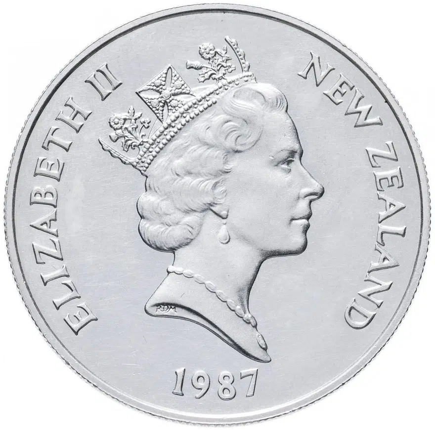 Новая Зеландия 1 доллар (dollar) 1987  100 лет Национальному парку, реверс