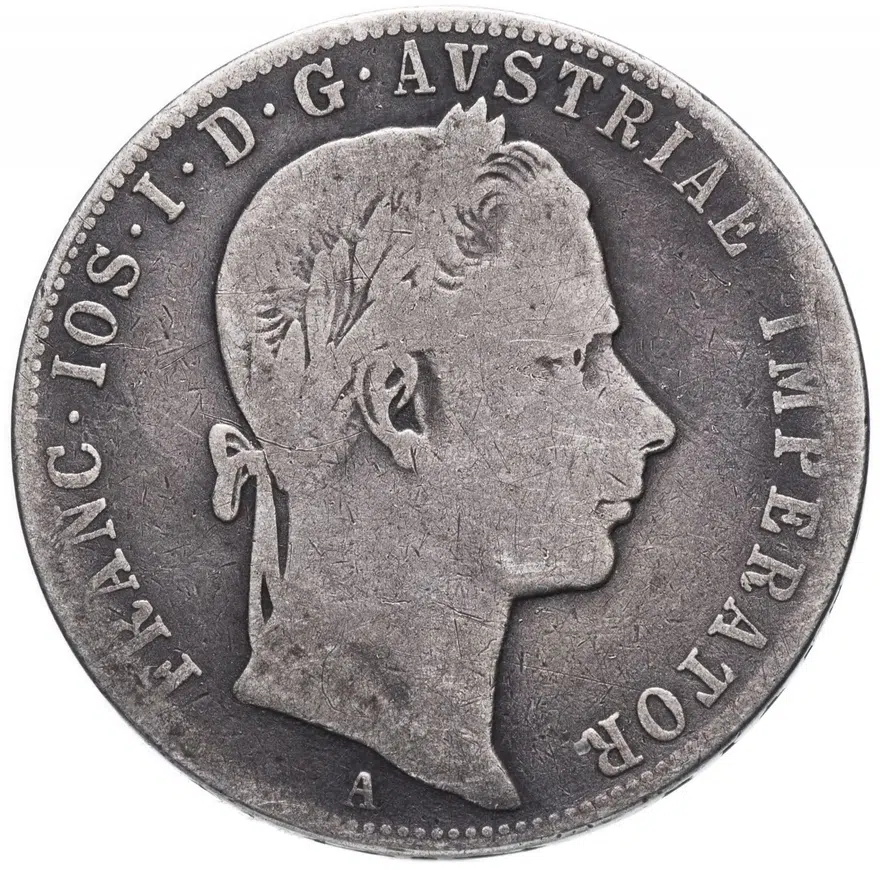 Австрия 1 флорин (florin) 1857 A, реверс