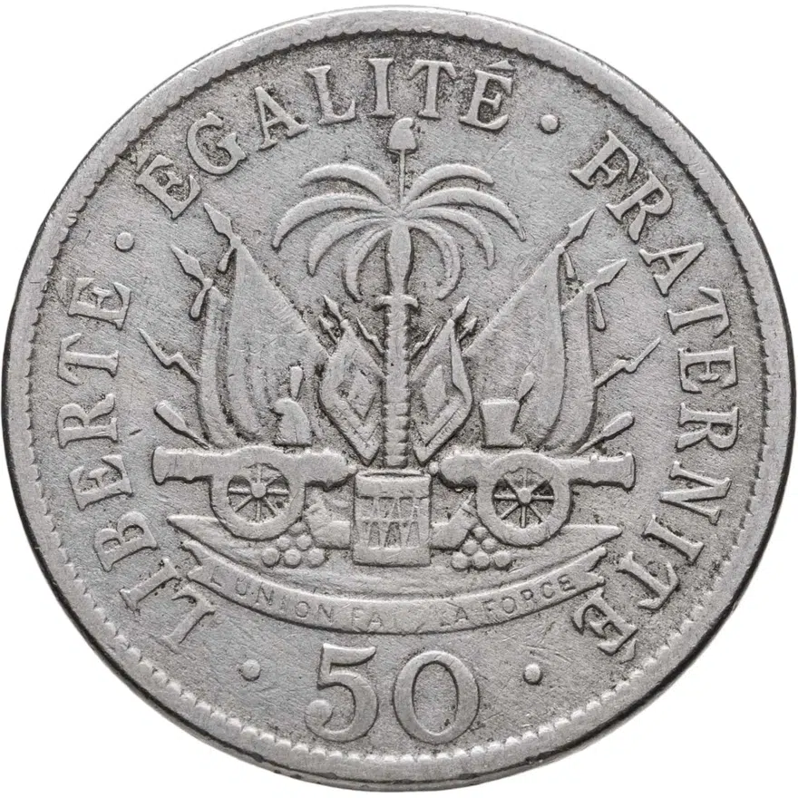 Гаити 50 сантимов (centimes) 1907, реверс