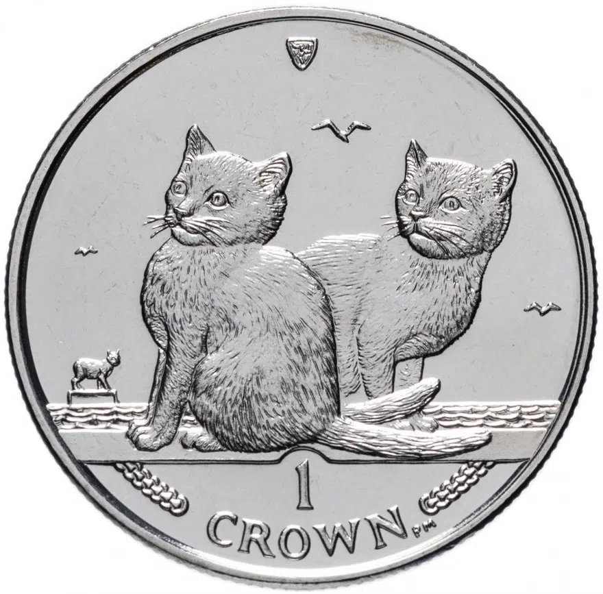 Остров Мэн 1 крона (crown) 2003 "Кошки - Балийская кошка", аверс
