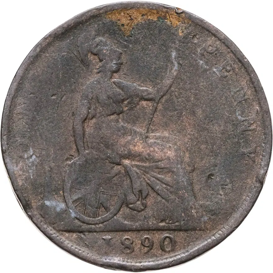 Великобритания 1 пенни (penny) 1890, аверс