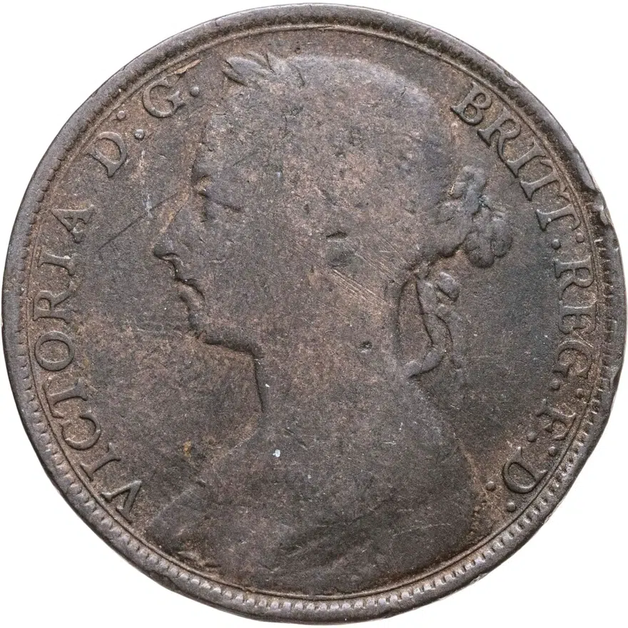 Великобритания 1 пенни (penny) 1890, реверс