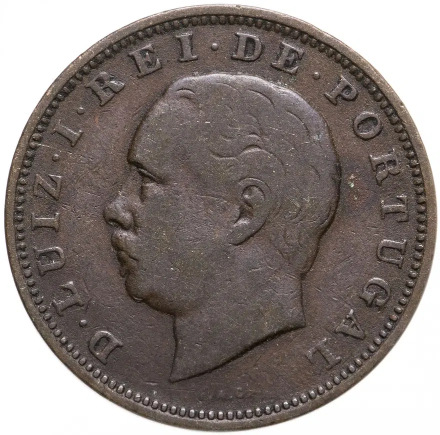 Португалия 20 рейс (reis) 1882, реверс