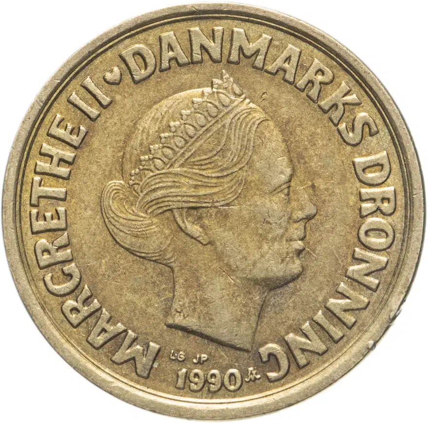 Дания 20 крон (kroner) 1990