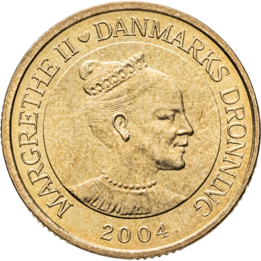 Дания 20 крон (kroner) 2004  свадьба Принца Фредерика и Мисс Мэри Дональдсон, реверс