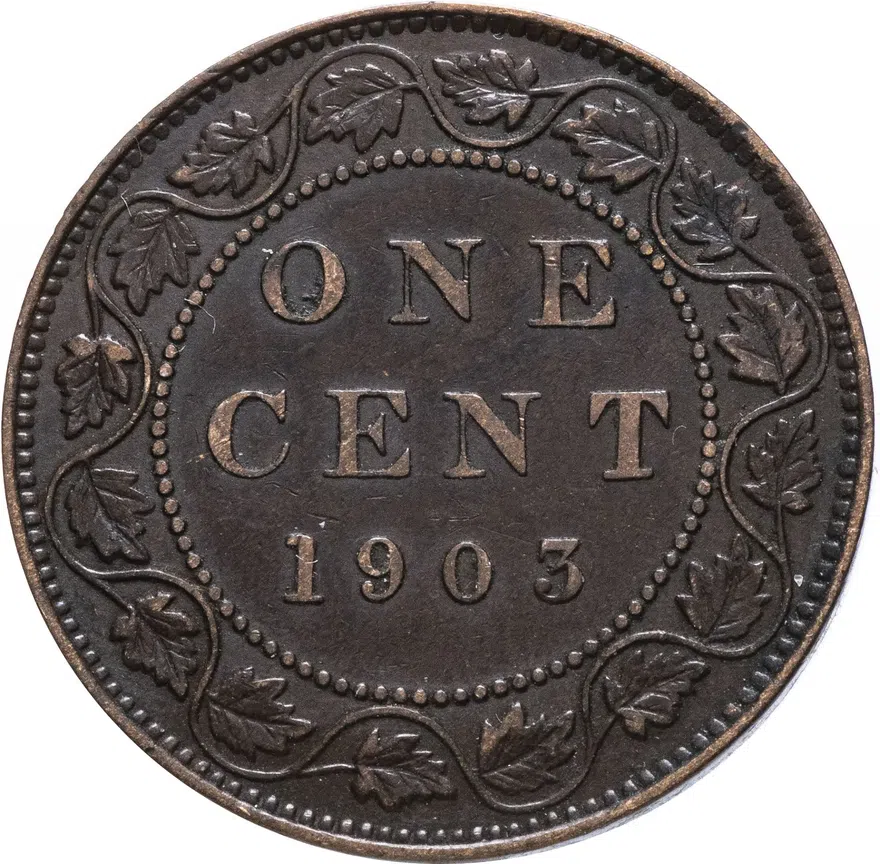 Канада 1 цент (cent) 1903, реверс