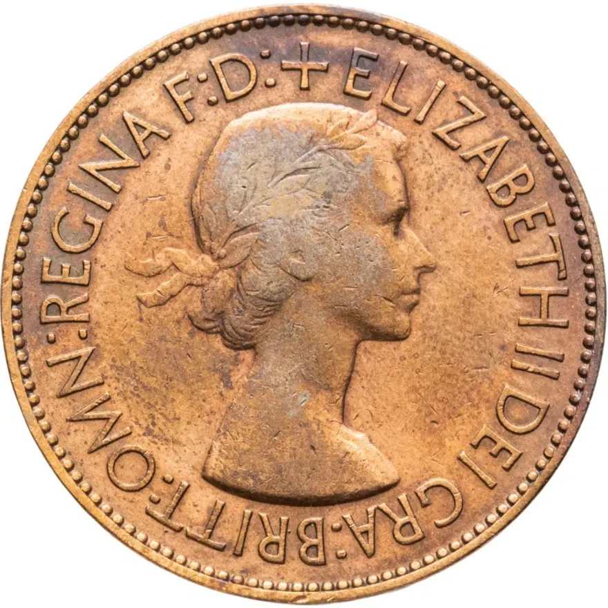 Великобритания 1 пенни (penny) 1953, реверс