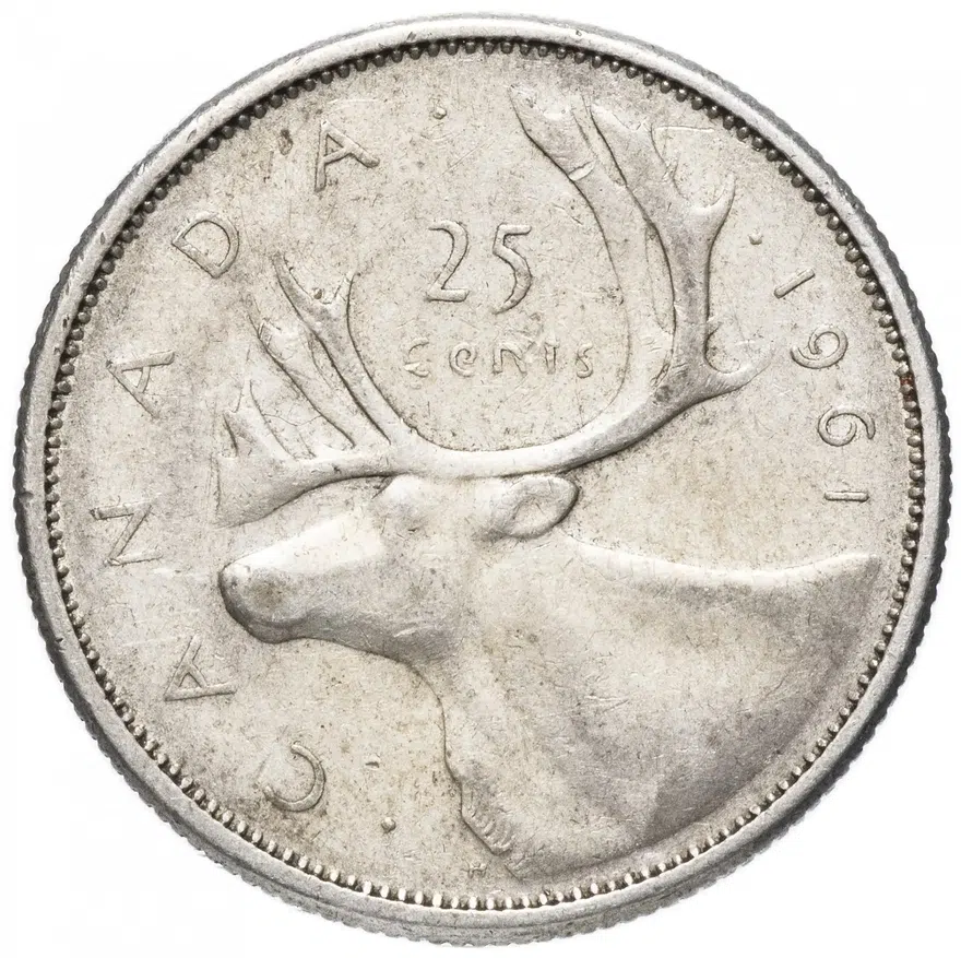 Канада 25 центов (cents) 1961