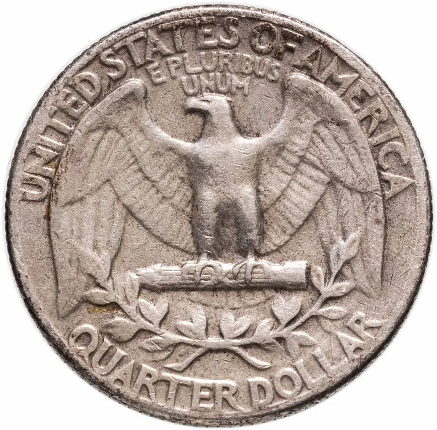 США 25 центов (квотер, 1/4 доллара, quarter dollar) 1949  Washington Quarter Без отметки монетного двора, реверс