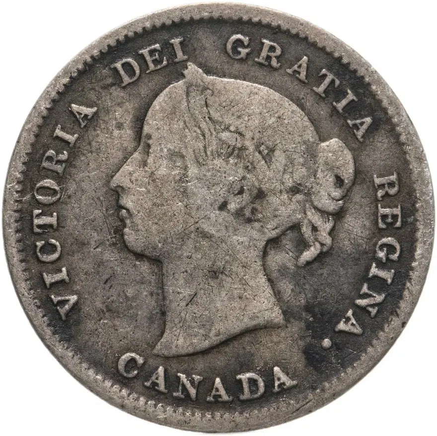 Канада 5 центов (cents) 1886, реверс