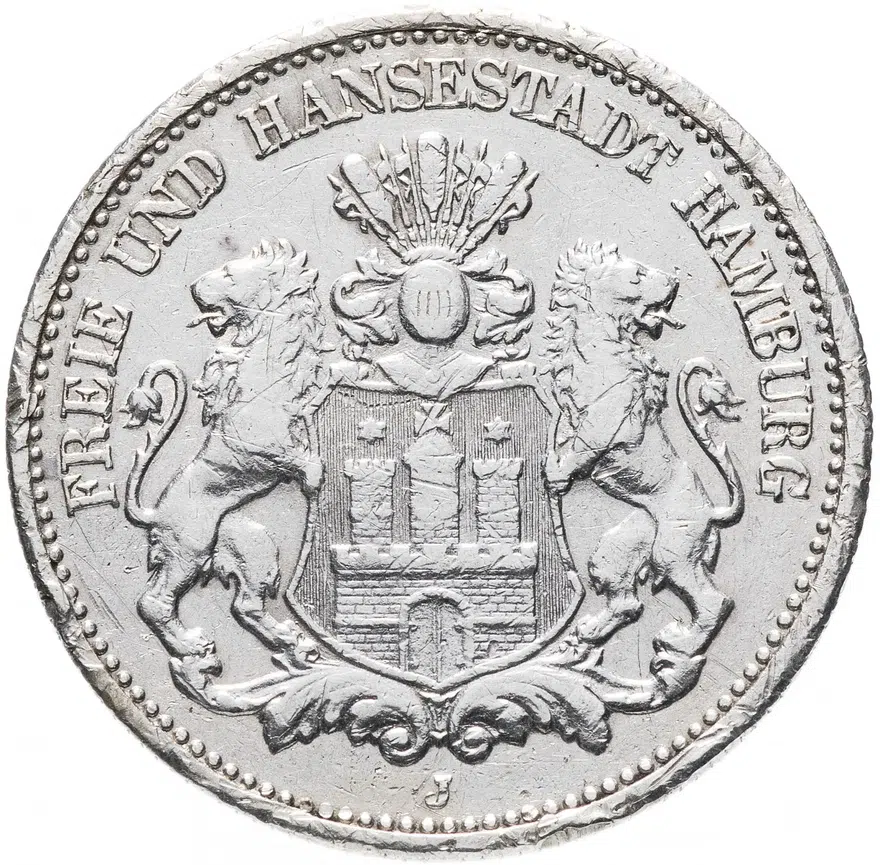 Германия (Империя) 2 марки (mark) 1902, аверс