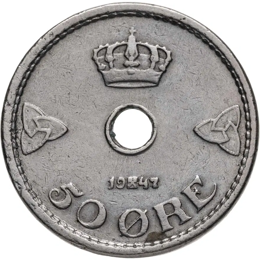 Норвегия 50 эре (ore) 1947