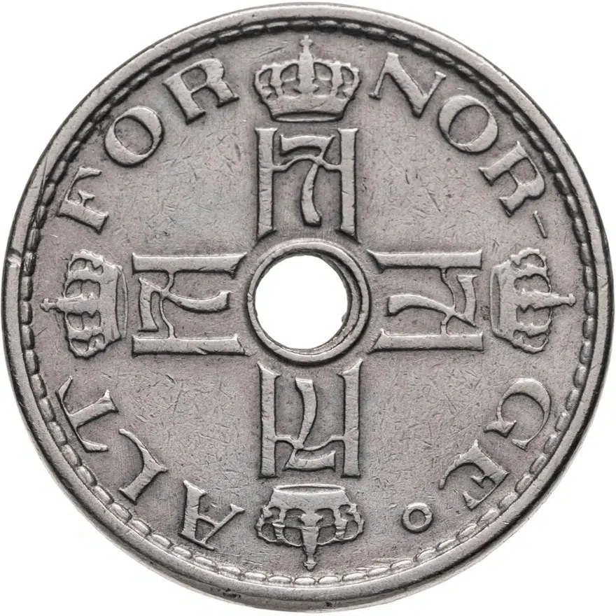 Норвегия 50 эре (ore) 1947, реверс