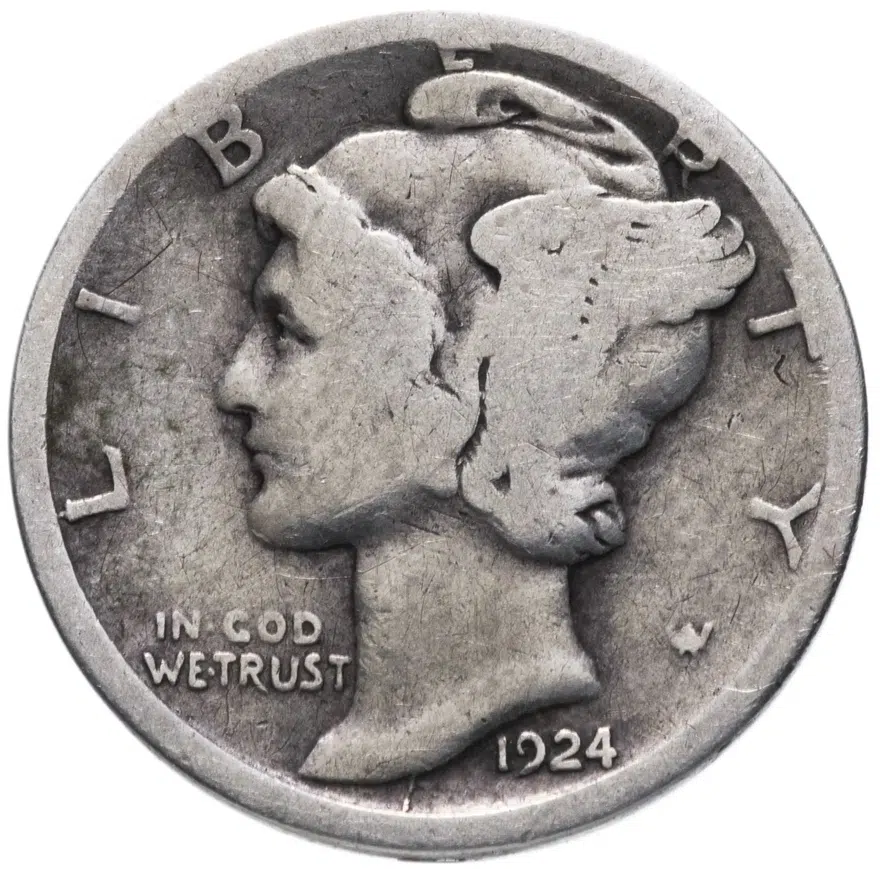 США 1 дайм (10 центов) 1924 "D"