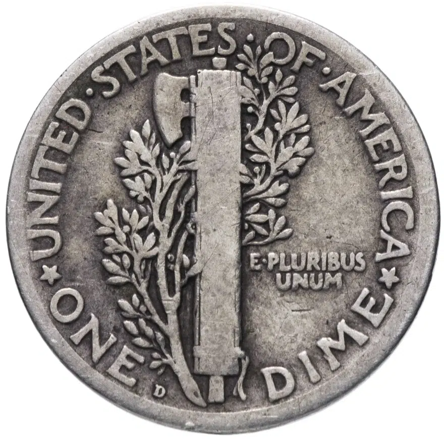 США 1 дайм (10 центов) 1924 "D", реверс