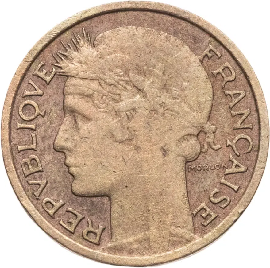 Франция 50 сантимов (centimes) 1937, реверс