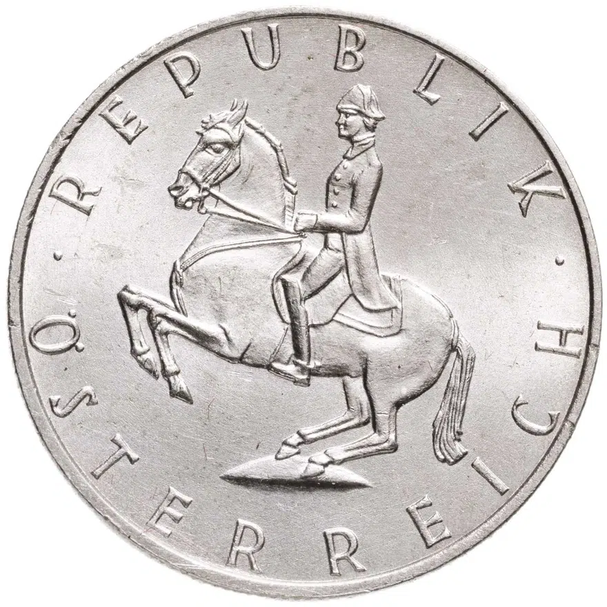 Австрия 5 шиллингов (shilling) 1965