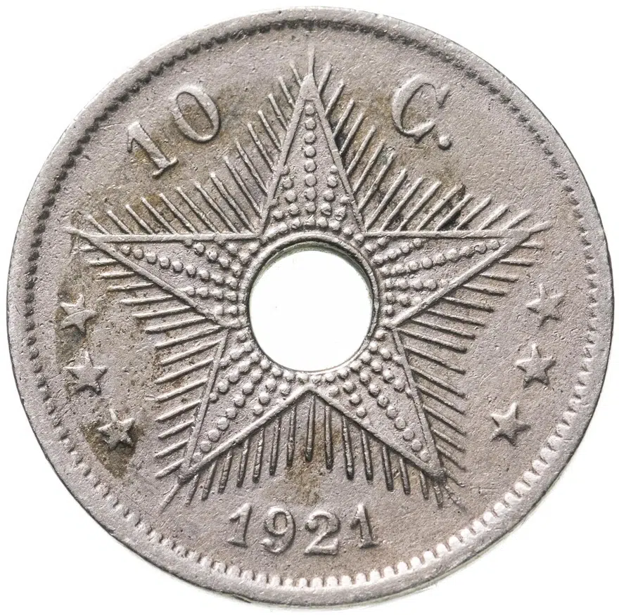 Бельгийское Конго 10 сантимов (centimes) 1921