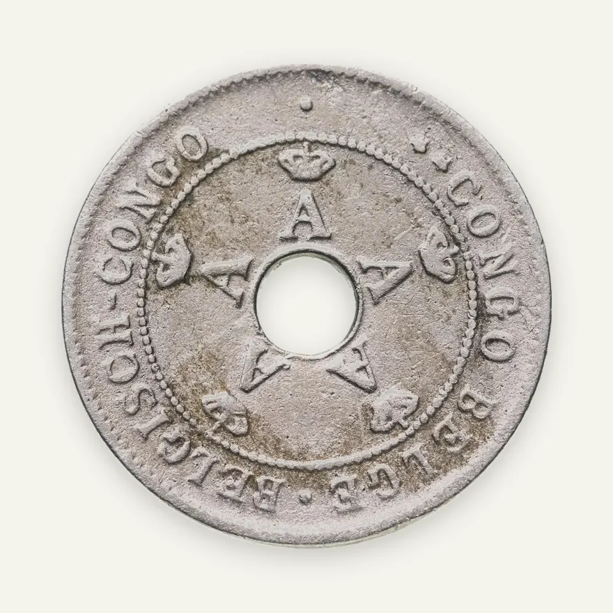 Бельгийское Конго 10 сантимов (centimes) 1921, реверс
