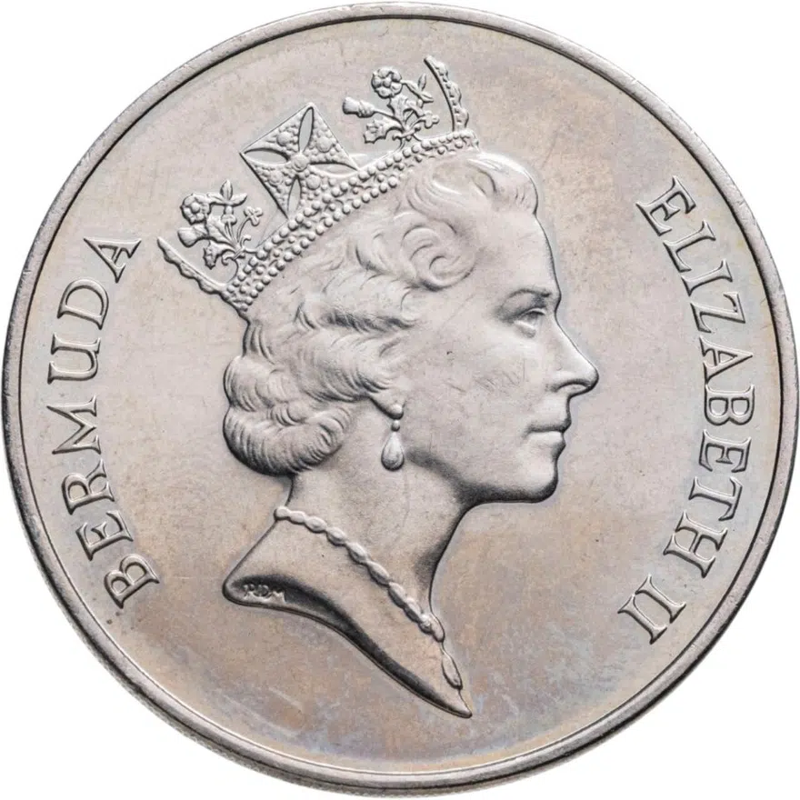 Бермуды 1 доллар (dollar) 1986  25 лет Всемирному фонду дикой природы, реверс