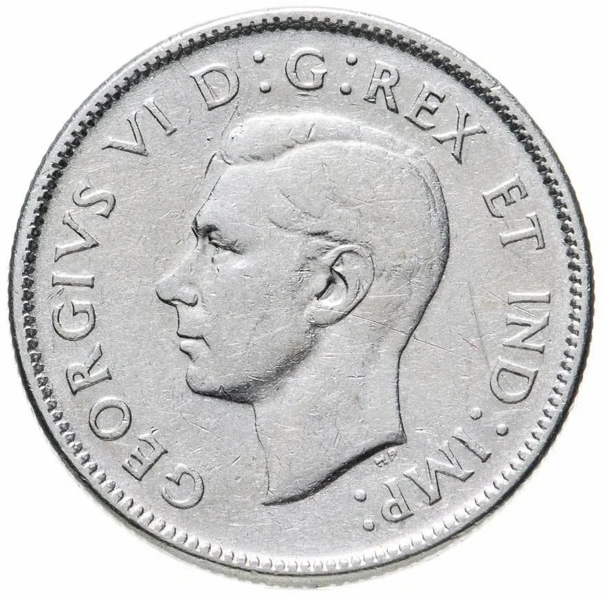 Канада 25 центов (cents) 1946, реверс