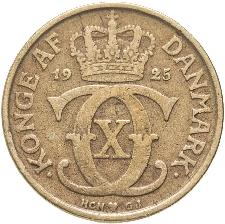 Дания 2 кроны (kroner) 1925, реверс