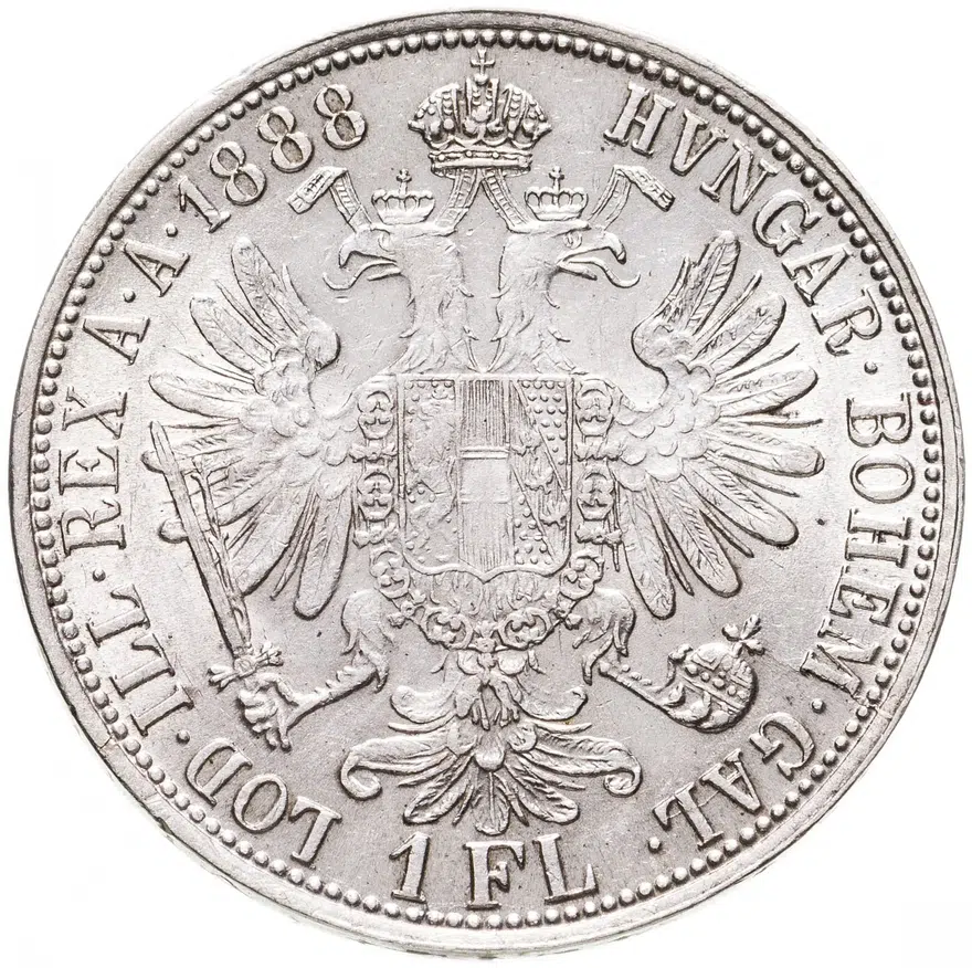 Австро-Венгрия 1 флорин 1888, реверс