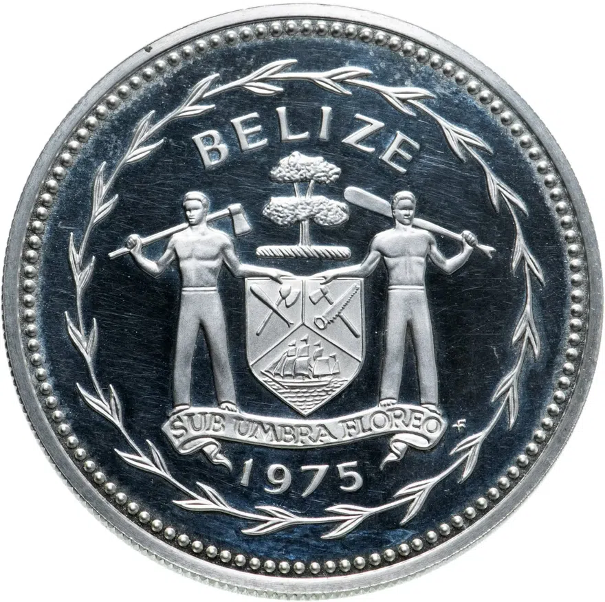 Белиз 5 долларов 1975, реверс