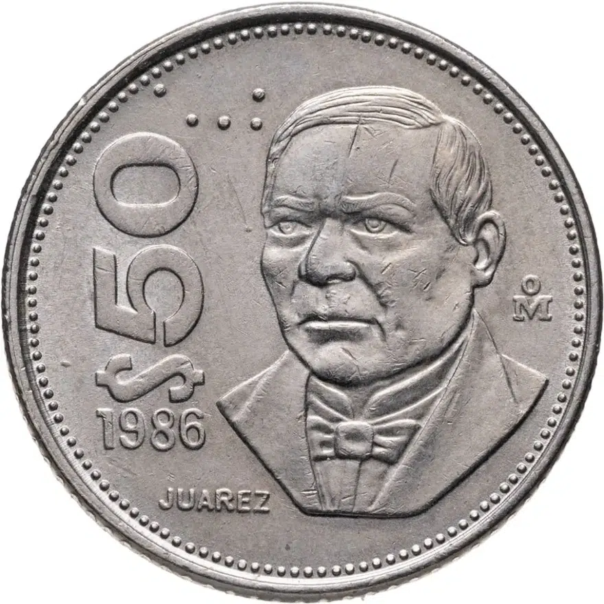 Мексика 50 песо (pesos) 1986