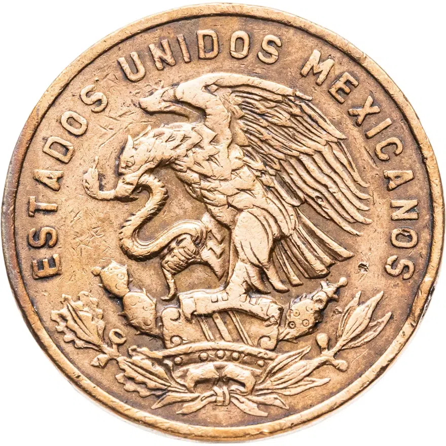 Мексика 20 сентаво (centavos) 1964, реверс