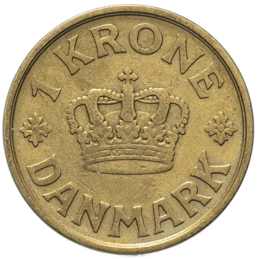 Дания 1 крона (krone) 1925, реверс