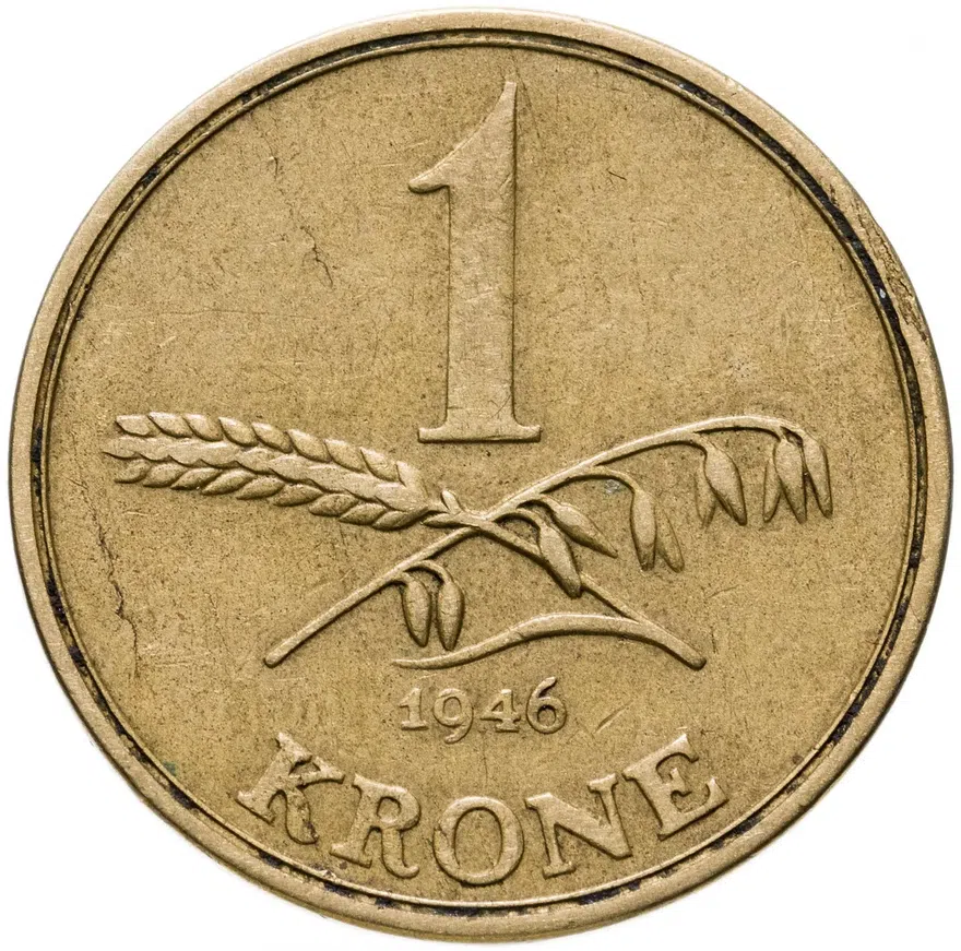 Дания 1 крона (crown) 1946
