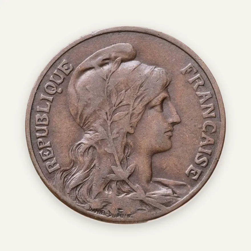 Франция 10 сантимов (centimes) 1913, реверс