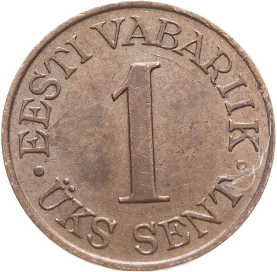 Эстония 1 сент (sent) 1939