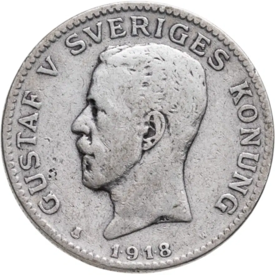 Швеция 1 крона (crown) 1918