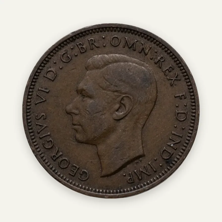 Великобритания 1/2 пенни (penny) 1940, реверс