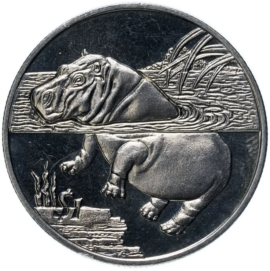 Сьерра-Леоне 1 доллар (dollar) 2005  Животные - Бегемот