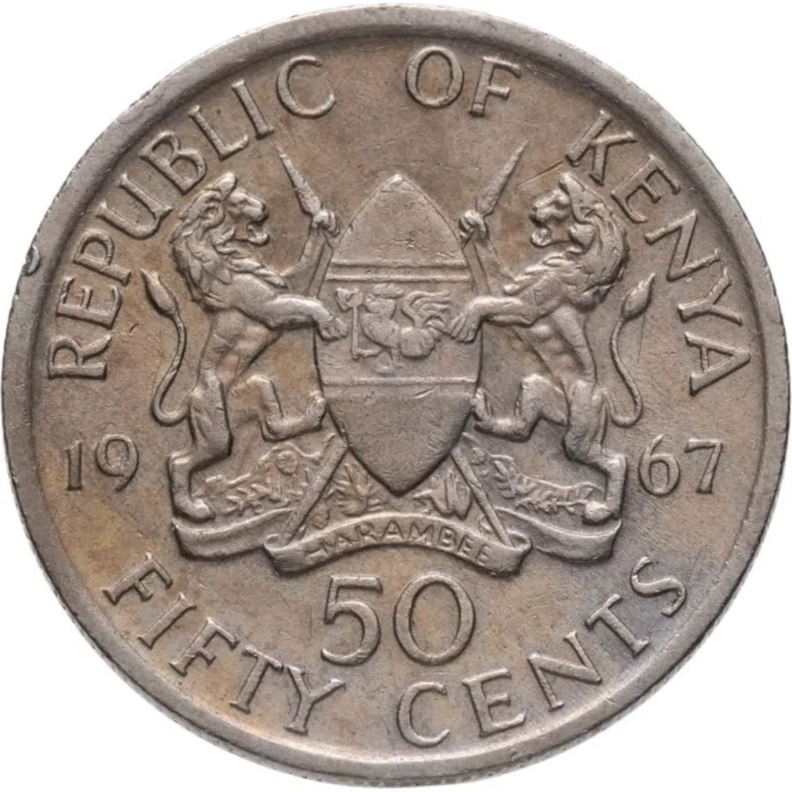 Кения 50 центов (cents) 1967, реверс