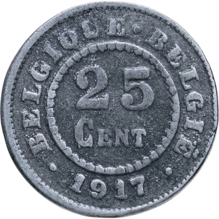 Бельгия 25 сантимов (centimes) 1917