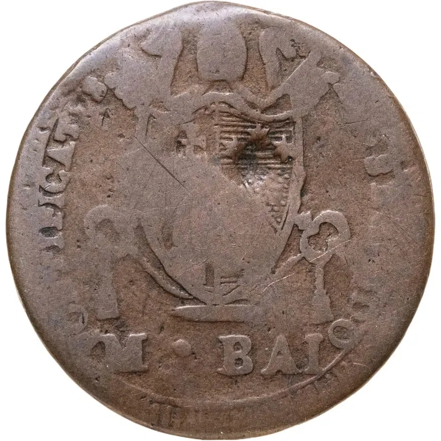 Папская область 1/2 байокко (mezzo baiocco) 1802